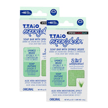 Load image into Gallery viewer, T.TAiO Esponjabon Aloe Vera Soap Sponge For Face & Body (2 Pack)