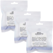 Load image into Gallery viewer, Daily Concepts Multi Functional Soap Sponge Mother Of Pearl (3 Pack)