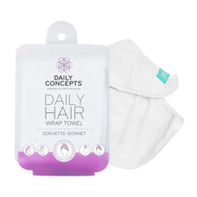 Load image into Gallery viewer, Daily Concepts Daily Hair Wrap Towel White