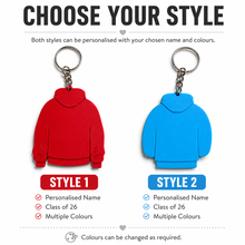 Load image into Gallery viewer, Personalised School Leavers Hoodie Keyring – Class of 2026 Gift
