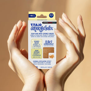 T.TAiO Esponjabon Oatmeal Soap Sponge For Face & Body (2 Pack)