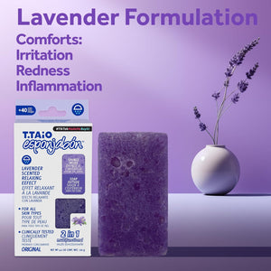 T.TAiO Esponjabon Lavender Soap Sponge For Face & Body (2 Pack)