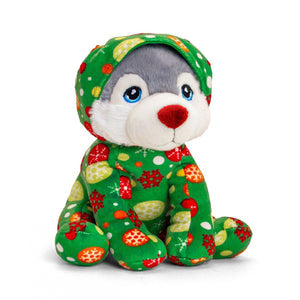 Keel Toys Keeleco Christmas Husky 20cm