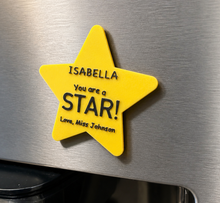 Load image into Gallery viewer, Personalised Star Keyring, Magnet or Token
