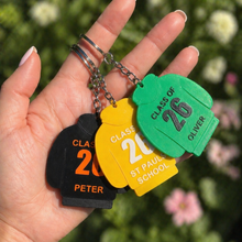 Load image into Gallery viewer, Personalised School Leavers Hoodie Keyring – Class of 2026 Gift
