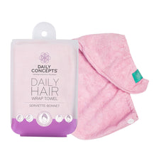 Load image into Gallery viewer, Daily Concepts Daily Hair Wrap Towel Pink
