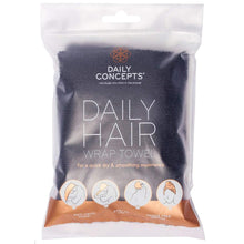 Load image into Gallery viewer, Daily Concepts Daily Hair Wrap Towel Black
