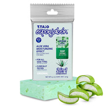 Load image into Gallery viewer, T.TAiO Esponjabon Aloe Vera Soap Sponge For Face &amp; Body
